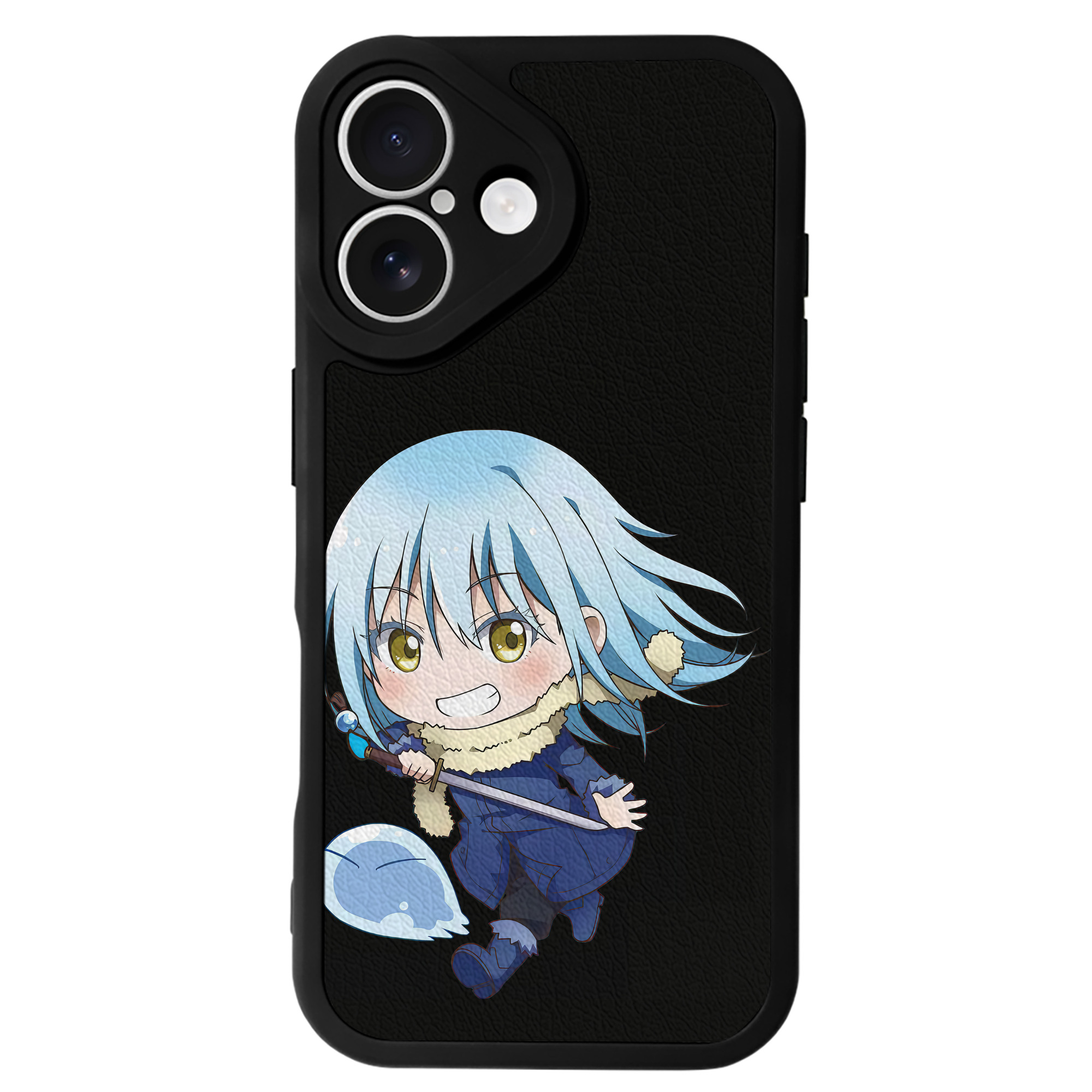 （画像用） 転スラ Regarding Reincarnated to Slime 【iPhone 16シリーズ対応】シリコンスマホケース（レザー調） 材質：シリコン